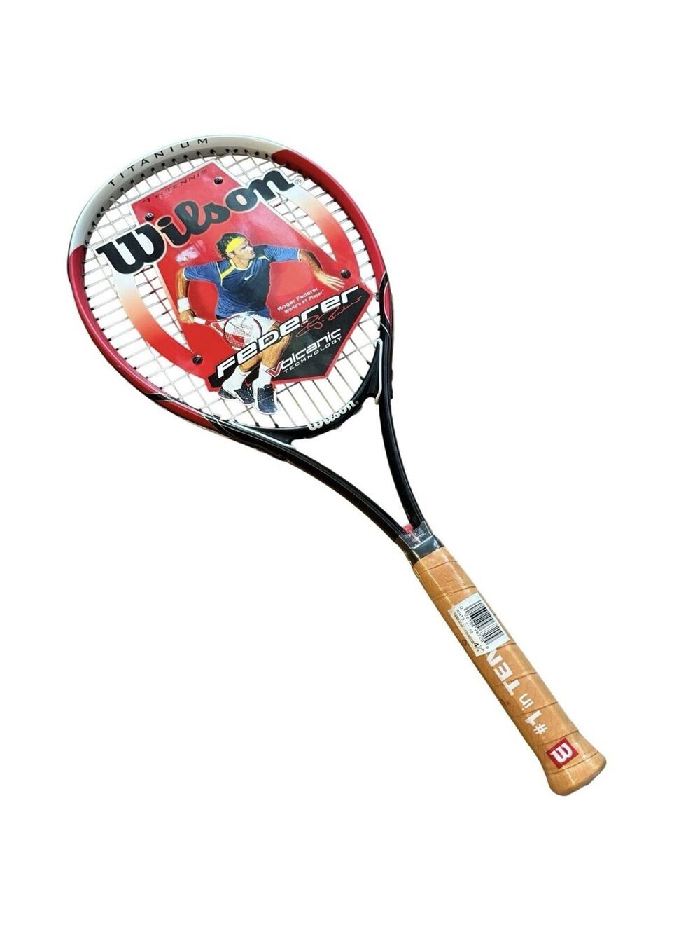 Wilson Federer Titanium 4 1/4 Grip L2 Shelf Tennis Racket Old Stock Defect 2007